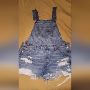American eagle overalls 90s boyfriend shortall